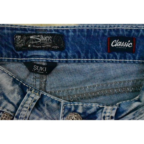 Silver Jeans Suki Slim Boot Jeans Women's 26x31 Mid Rise Bootcut Stretch Denim - Picture 5 of 13